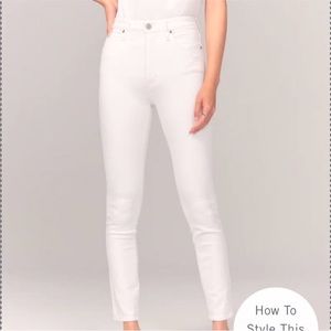 Abercrombie & Fitch Skinny High Rise White Jeans